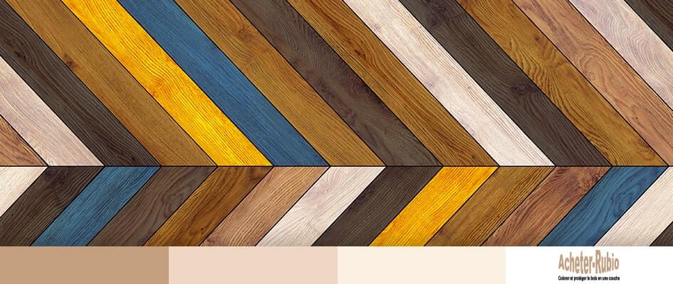 Les différentes teintes disponibles avec la crème Woodcream