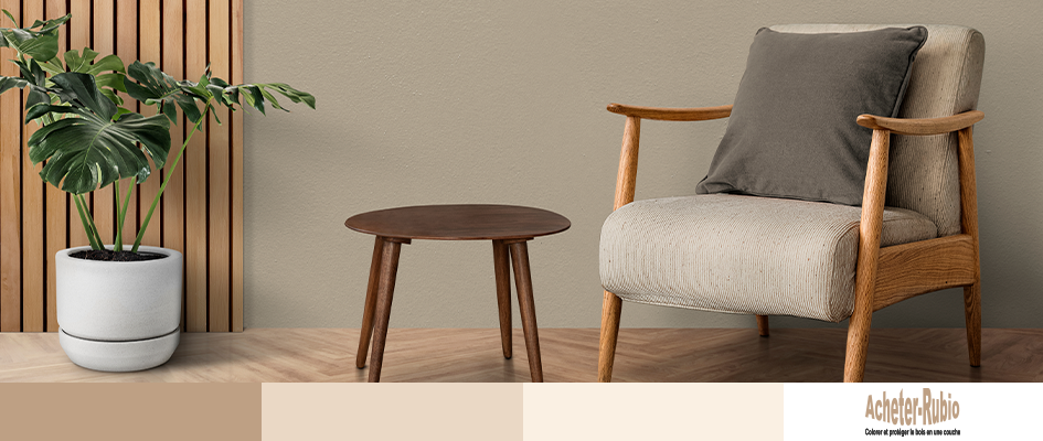 chaise moderne et table basse scandinave